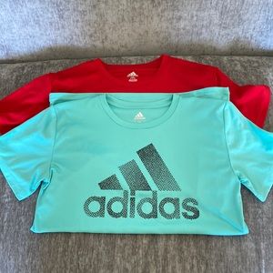 Two New without tags boys (teen) adidas athletic shirts size Large 14/16